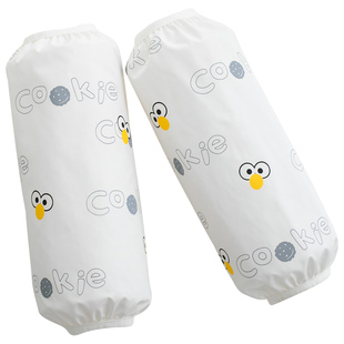 防水皮套袖女袖套长款工作防脏护袖可爱耐磨男士防污秋冬季ins潮