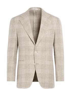 Suitsupply砂砾色亚麻混纺西服