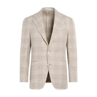 SUITSUPPLY砂砾色亚麻混纺慵懒男士西装上衣外套