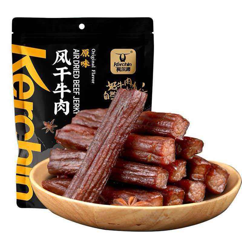 科尔沁风干牛肉干238g偏硬解腻