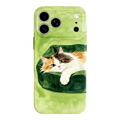 【专属味道】油画慵懒猫咪适用iPhone16/17promax手机壳华为mate80软OPPOreon14情侣vivoS50苹果14一加ACE5