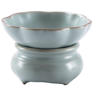 茶漏茶漏器茶具配件组合陶瓷开片可养汝窑功夫茶汝瓷过滤单独茶滤