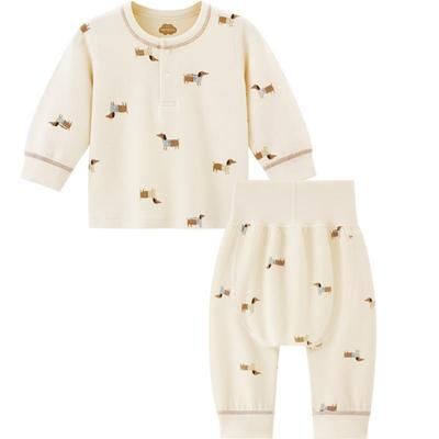 aengbay德绒新生儿护肚套装睡衣