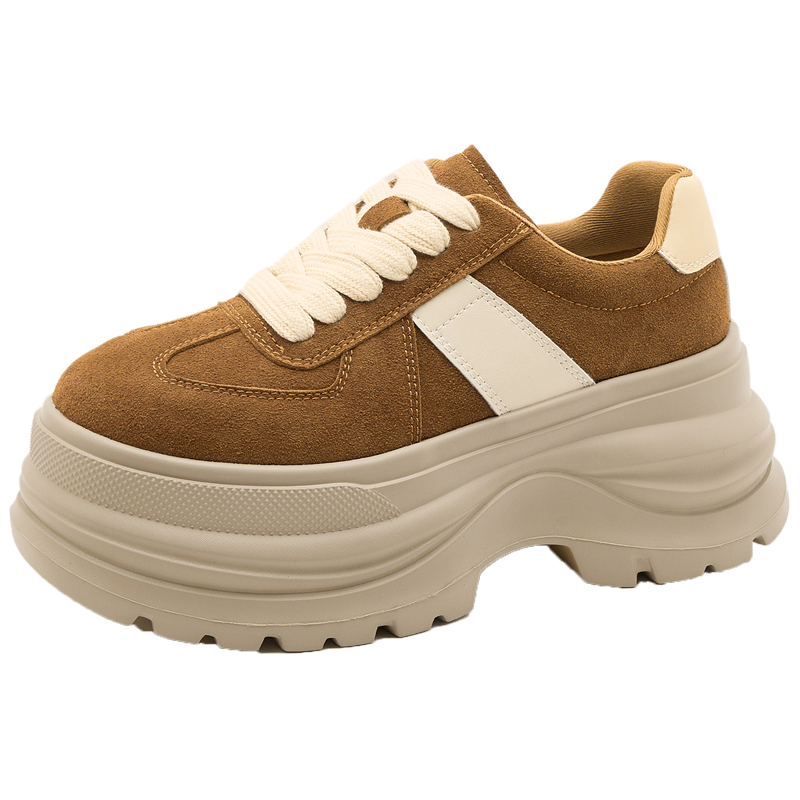 欧洲站复古板鞋女2025秋冬新款爆款磨砂皮厚底松糕软底运动休闲鞋