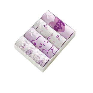 儿童内裤女童纯棉宝宝四角裤中大童全棉女孩平角裤不夹屁屁透气