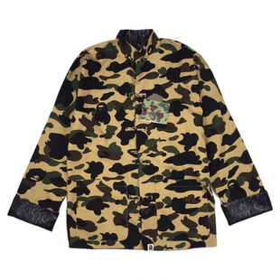 陈冠希同款潮牌猿人头盘扣1ST CAMO迷彩限定唐装新中式两面服外套