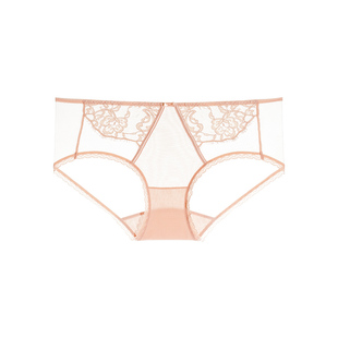 梧桐本色妙言系列单条内裤蕾丝无痕舒适纯棉底中腰平角裤 WK29023