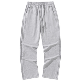 秋季加长版裤子男115cm宽松直筒纯棉针织卫裤190高个子薄款运动裤