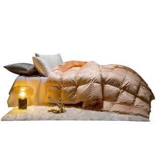 高端提花羽绒被95白鹅绒被芯加厚保暖春秋被子静音加厚保暖空调被