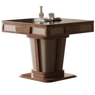 四方城24新款实木麻将机餐桌两用全自动低音电动中式麻将桌-空灵