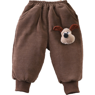 宝宝棉裤一条过冬裤男女童加绒加厚裤子小童夹棉休闲裤儿童外穿潮