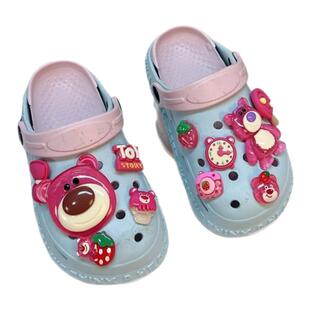 儿童宝宝洞洞鞋小孩外穿防滑小朋友女童拖鞋小童夏天外出凉拖软底