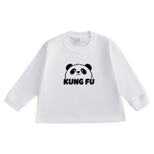 男童长袖t恤纯棉白色幼童韩系内搭潮牌痞帅风春秋打底潮上衣