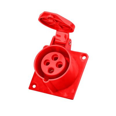 防水工业插座连接器航空暗装插座三四五芯 220V 380V工业明装插座