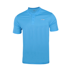 李宁短袖男t恤2026新款夏季宽松速干翻领polo短袖运动休闲半袖男