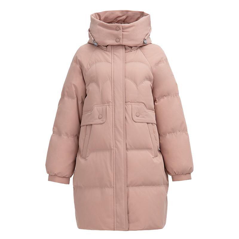 雪倫反季羽絨服女士中長款加厚可脫卸帽外套商場同款外套13509