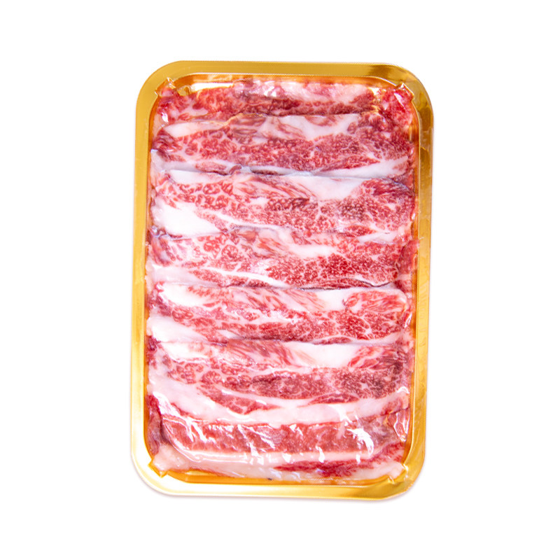 齐函杨佳齐齐哈尔烤肉安格斯原切牛肉片烧烤寿喜烧火锅雪花肥牛片