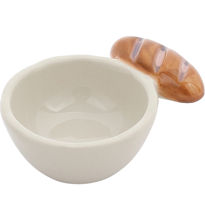 cookzone立体浮雕面包陶瓷调味碟