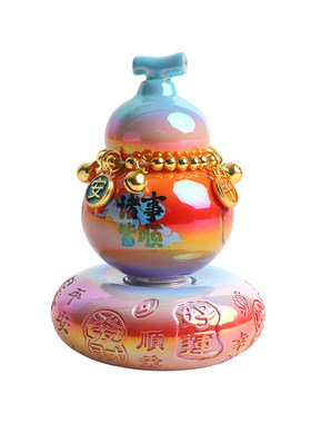 全越七色炫彩葫芦盲盒摆件转转