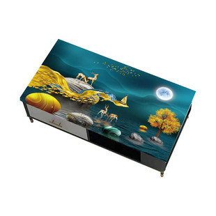 可定制PVC防水防油免洗茶几电视柜垫奢华简约中式塑料软玻璃桌垫