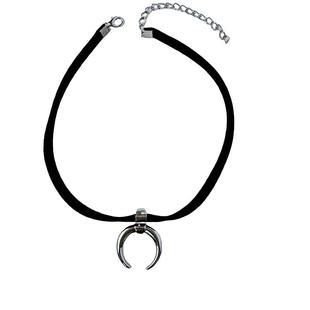 y2k简约月牙项圈亚比配饰少女甜酷辣妹风项链小众设计感个性颈链