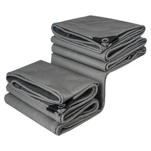 A级灰色暴厚防火布阻燃布软连接隔热耐高温防水防晒篷布接焊渣布