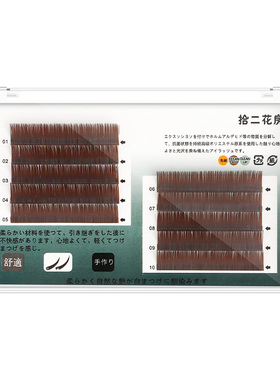 空气扁毛咖啡色单根自然混合装
