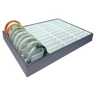 高档皮质手镯项手链玉镯子吊坠戒指展示收纳盘陈列首饰盒直播耳环