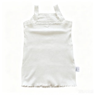 2件纯棉新款蕾丝花边弹力女童中大童白色夏季宝宝打底小背心吊带