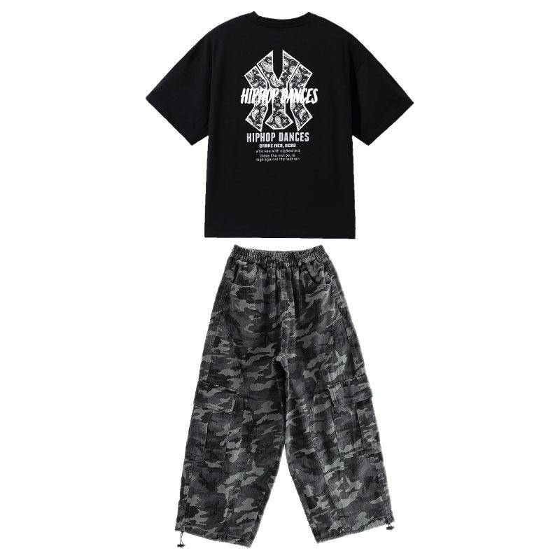 儿童演出服男童街舞潮服hiphop