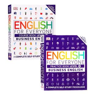 DK新视觉人人学英语系列职场商业英语图解 教材/练习册 2册合售 English for Everyone Business English Level 2 套装自学书籍