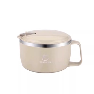 不锈钢泡面碗宿舍用学生带盖可沥水方便面碗个人专用饭盒饭碗保温