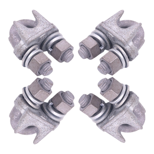 热镀锌钢丝绳锁扣 U型绳头卡头夹头 卡扣卡扎头钢丝绳卡紧器 固定