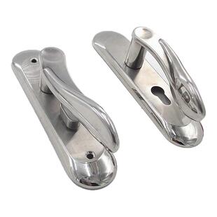 镖皇140mm孔距不锈钢单舌执手锁摇把手锁房间门卧室门实木门斜舌