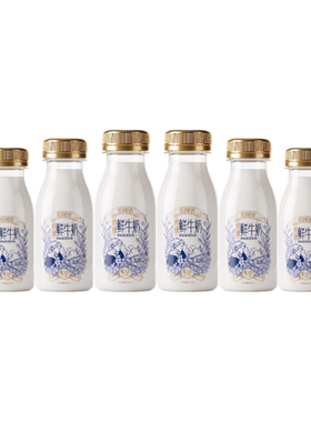 【天猫u先】塔莎奶奶娟姗低温鲜牛奶185ml*6瓶低温早餐奶
