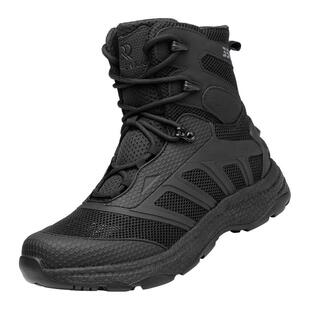 强人3515夏季男靴户外训练靴男网眼透气网面镂空夏训靴高帮战术靴