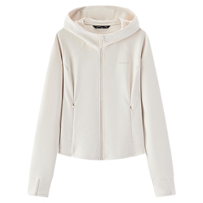 森马分割紧身正肩字母连帽外套女