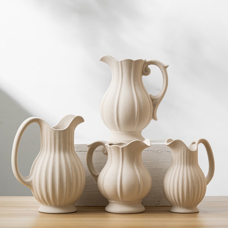 新风尚水壶陶瓷花瓶浇水插花两用欧式典雅装饰摆件工艺品批发