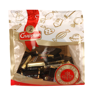 白俄罗斯黑巧克力纯可可脂黑巧苦巧原装进口斯巴达克小零食袋装