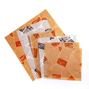 美式防油纸吸油纸餐盘垫纸食物专用烧烤油炸小吃垫盘隔油防潮垫纸