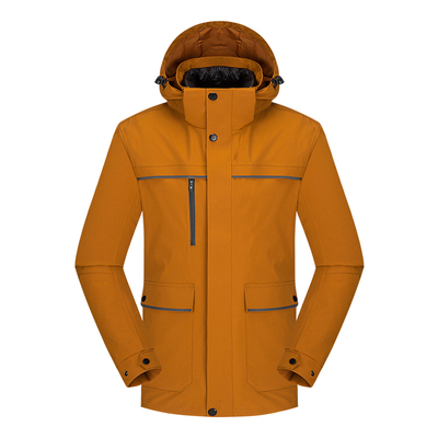 高端羽绒三合一冲锋衣定制工作服印logo可拆卸两件套登山户外保暖