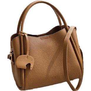 水桶包女2025新款菜篮子包包女秋冬高级感小众女式单肩斜挎手提包