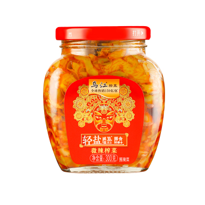 乌江瓶装榨菜轻盐微辣开味下饭菜