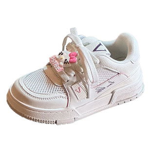 单网小白薄款网面透气2026新款夏季儿童板鞋女孩男童女童德训休闲