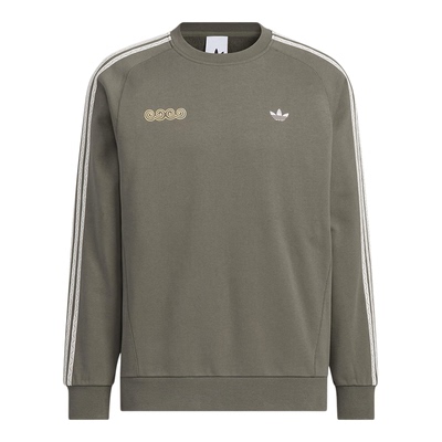 Adidas/阿迪达斯正品2025秋季款男女圆领针织条纹日常卫衣KC0109