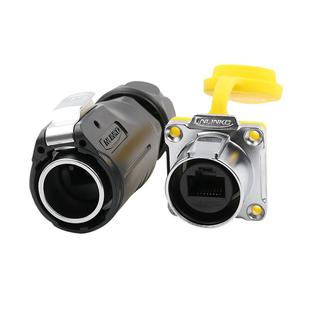 凌科LP24防水航空插头插座 RJ45网线插头快速接头RJ45网络连接器