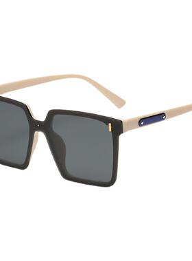 2021潮流型男平面一体镜片太阳眼镜开车正方形女复古偏光墨镜圆脸