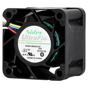 Nidec暴力4028 12V1A机箱电源服务器PWM调速4CM风扇W40S12BGD5-07