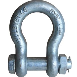 颉鹰卸扣高强度卡扣美标吊环弓形U型起重吊装锁扣马蹄形吊具吊钩