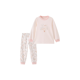 英氏儿童内衣套装纯棉长袖长裤男童女童全棉秋衣秋裤保暖家居睡衣